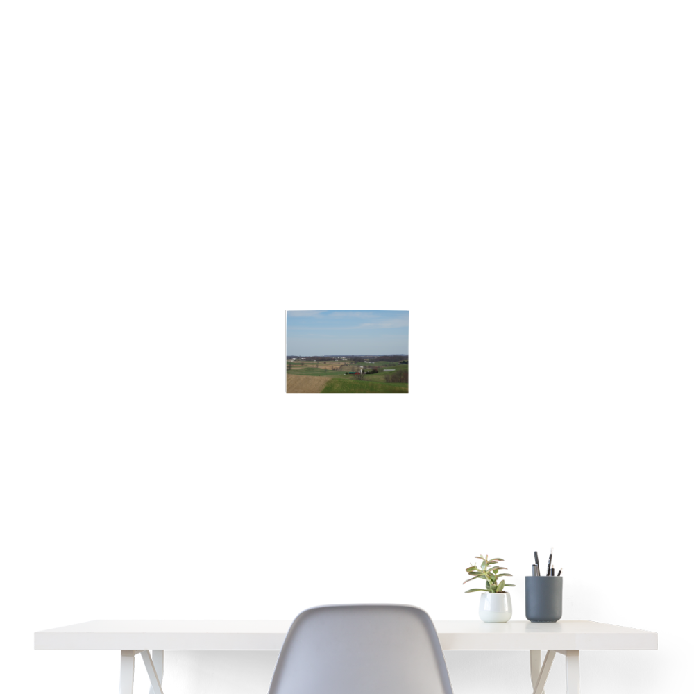 Hilltop View 24x18 Print - white