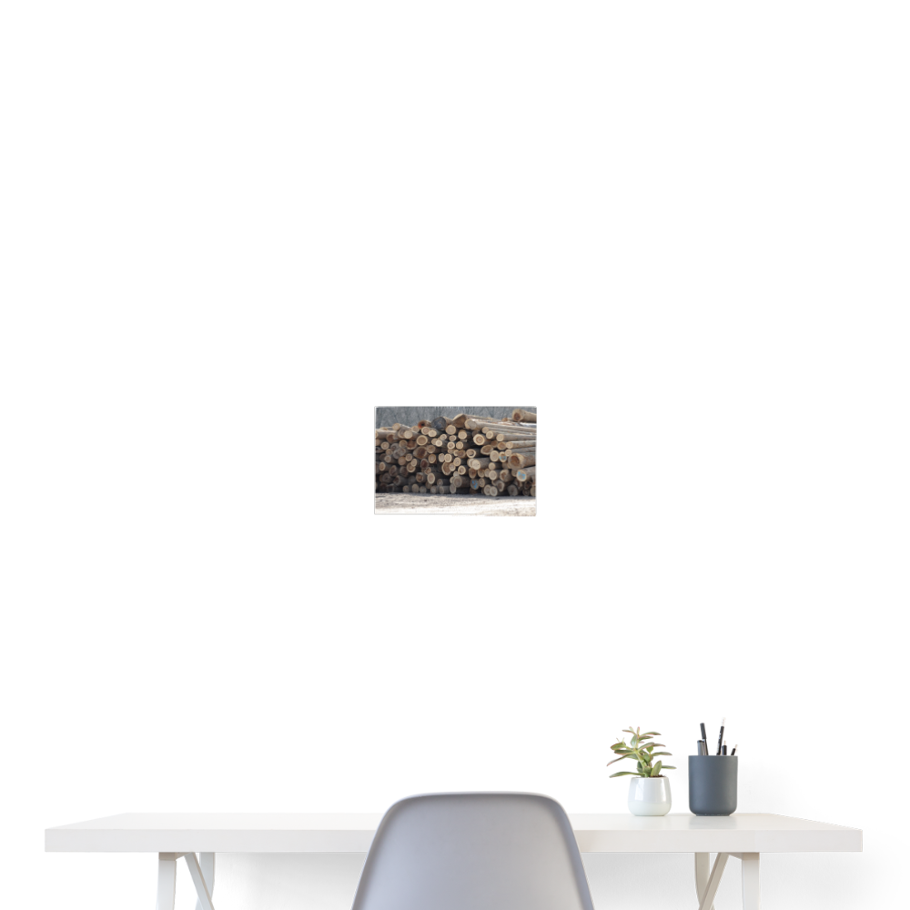 Logging 24x18 Print - white