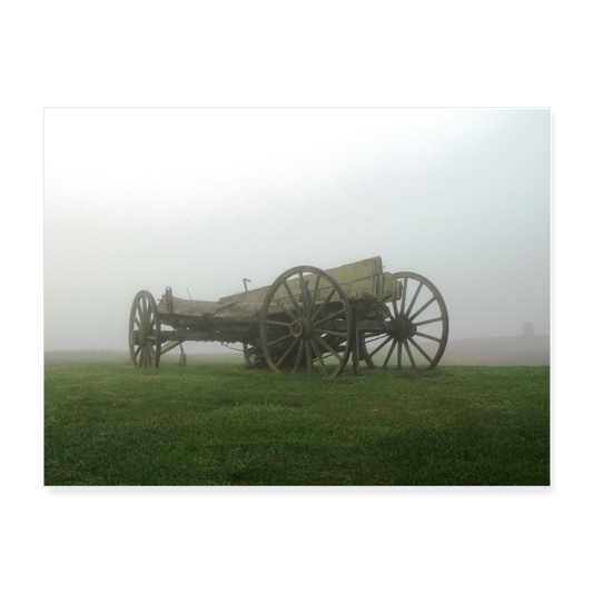 Farm Wagon A1 24x18 Print - white