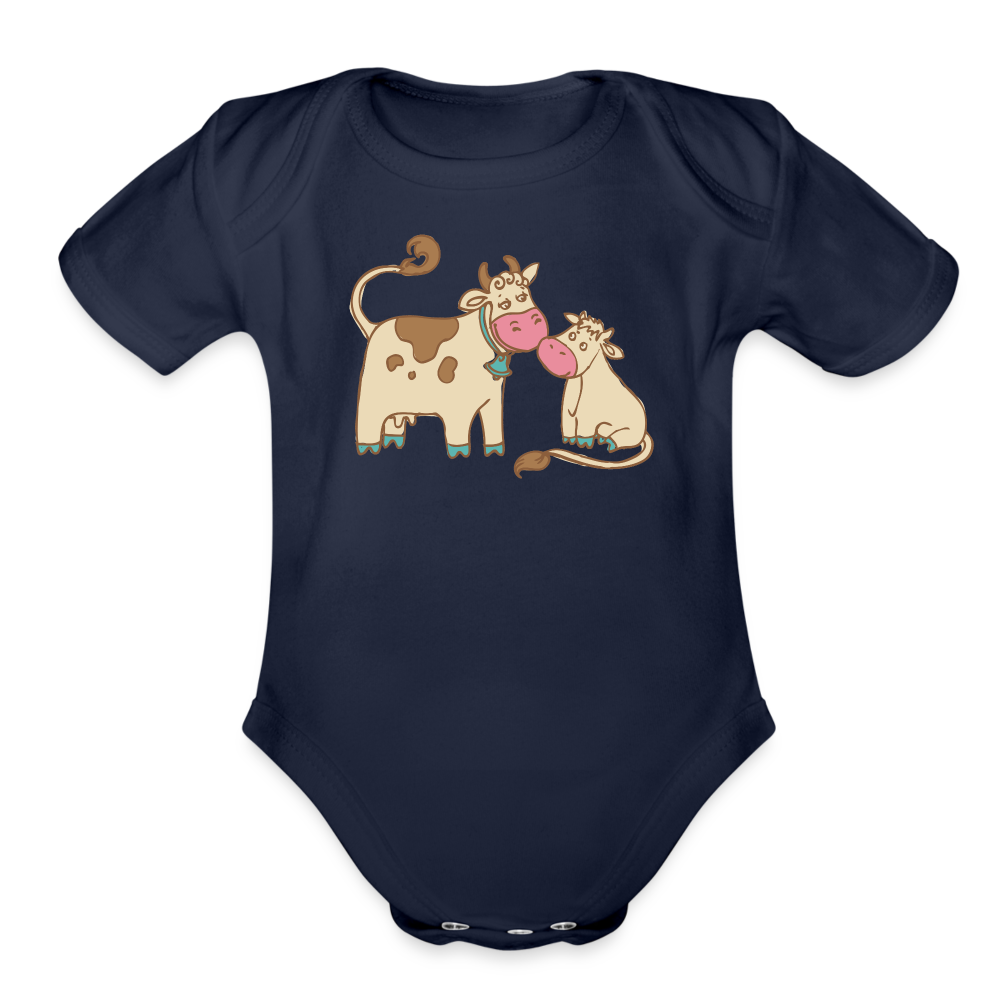 Organic Cows Baby - dark navy
