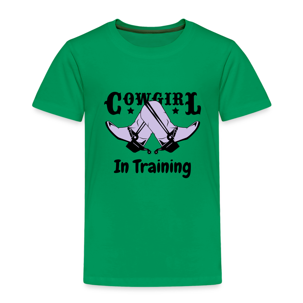 Toddler Cowgirl in Training - kelly green