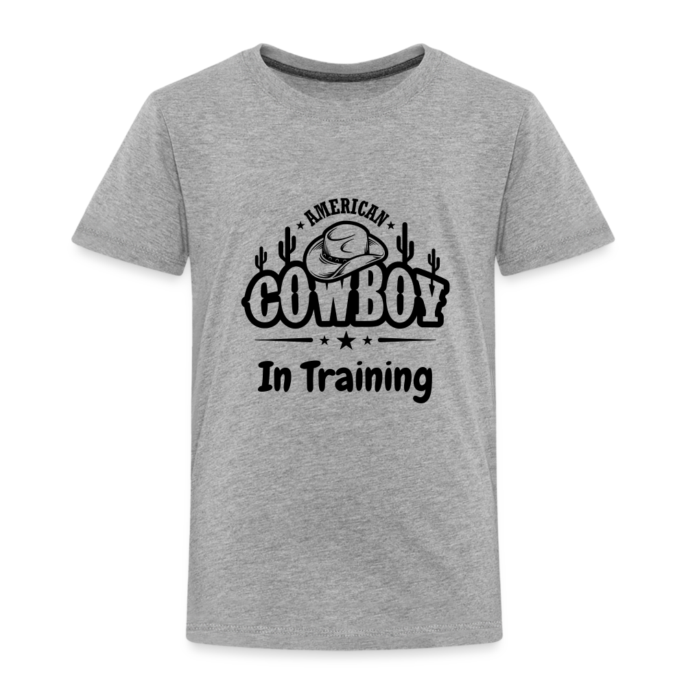 Toddler American Cowboy in Training - heather gray