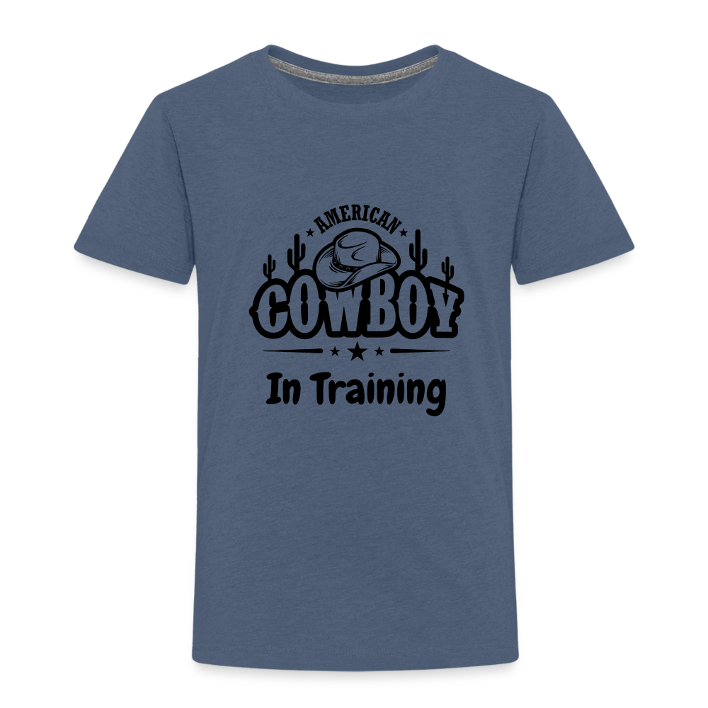 Toddler American Cowboy in Training - heather blue
