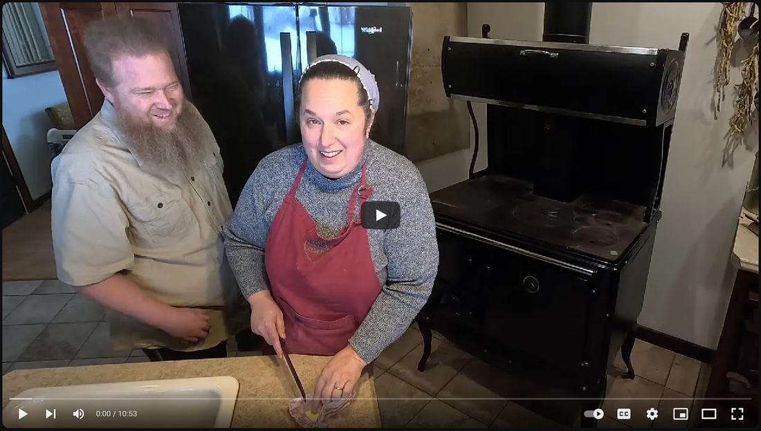 Wood Burning Cookstove, Baked Potatoes and Soup