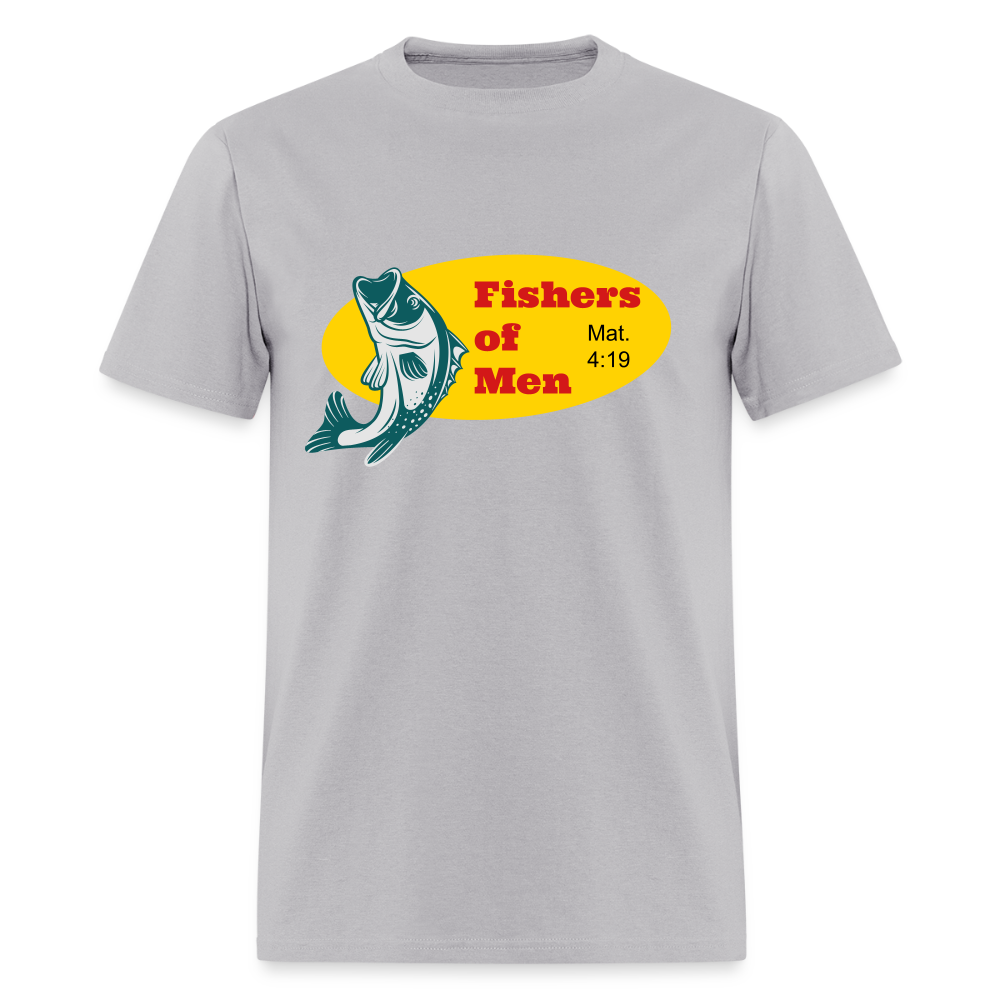 U- Fishers of Men Mat. 4:19 Shirt - gravel 