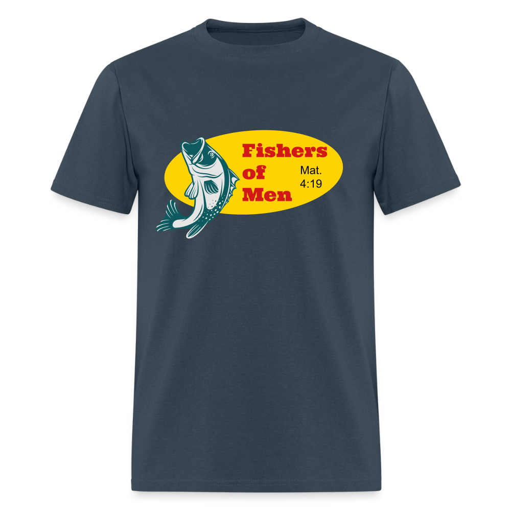 U- Fishers of Men Mat. 4:19 Shirt -  blue dusk