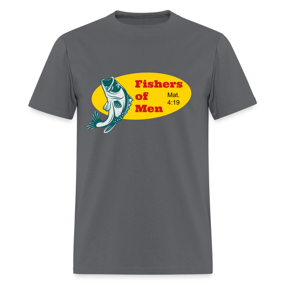 U- Fishers of Men Mat. 4:19 Shirt - charcoal