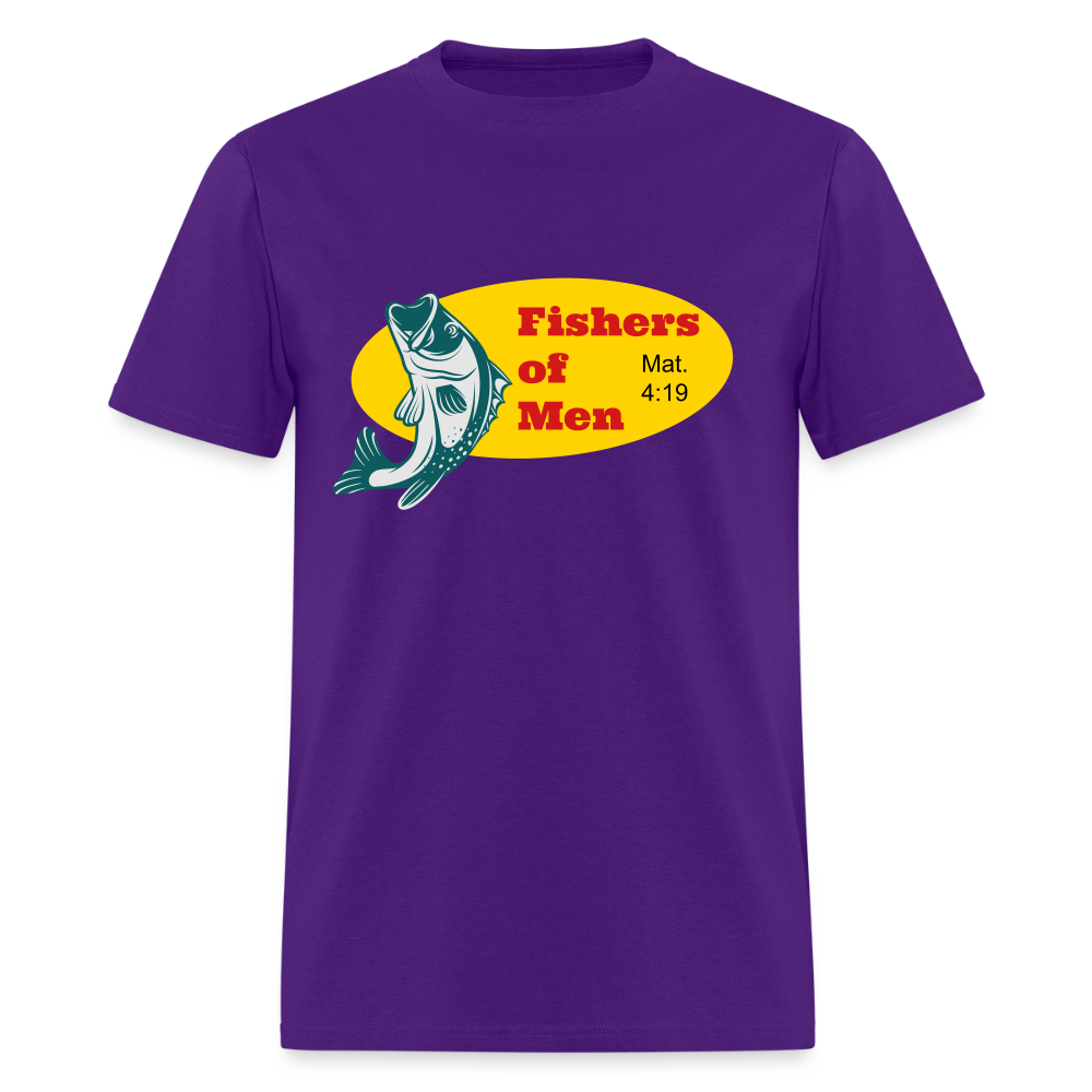 U- Fishers of Men Mat. 4:19 Shirt - purple