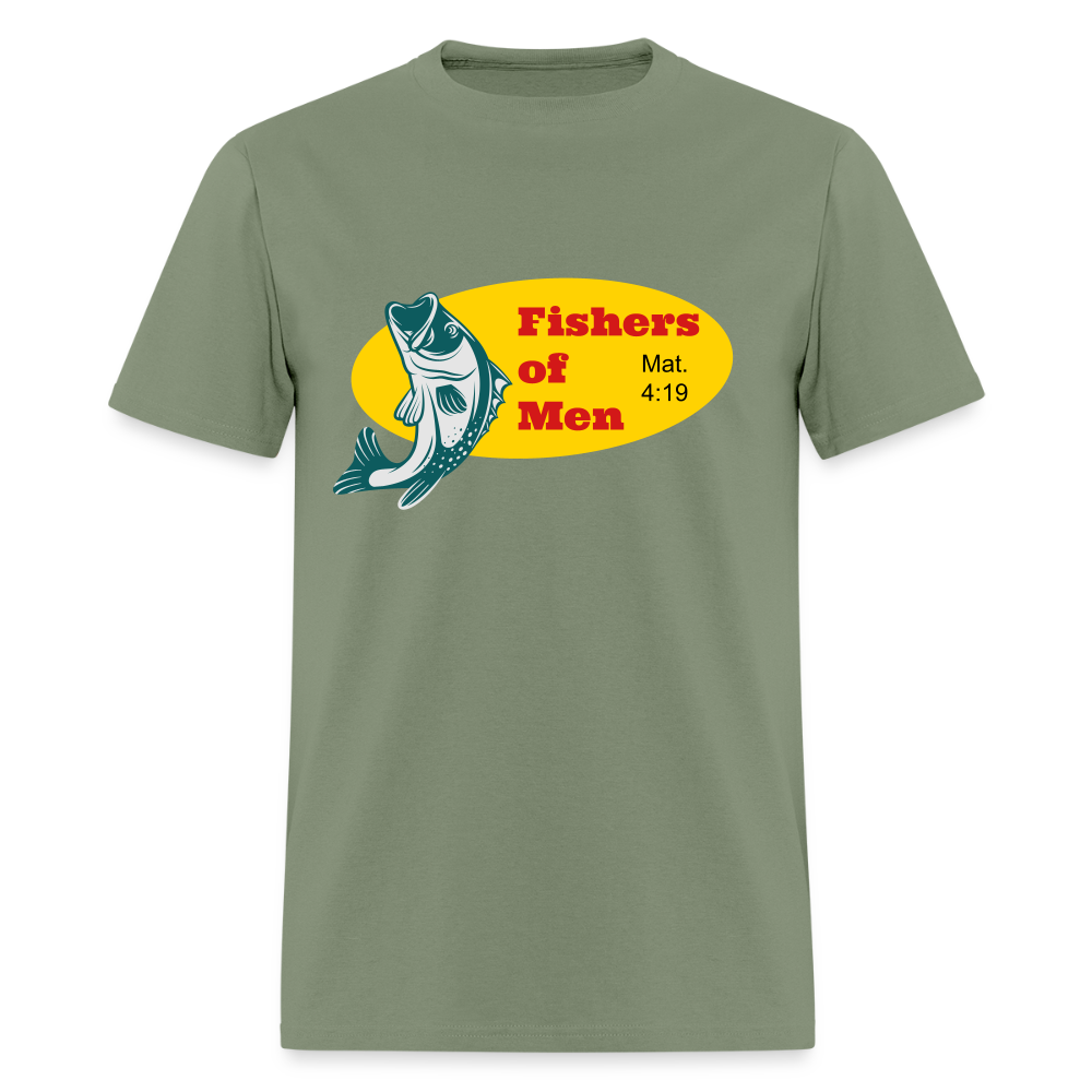U- Fishers of Men Mat. 4:19 Shirt - military green