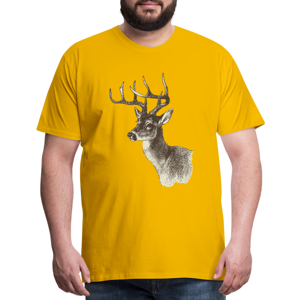 Men's Deer Shirt - sun yellow