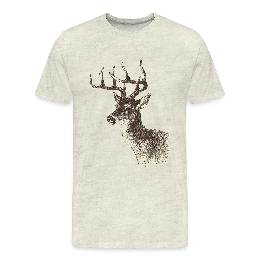 Men's Deer Shirt - heather oatmeal