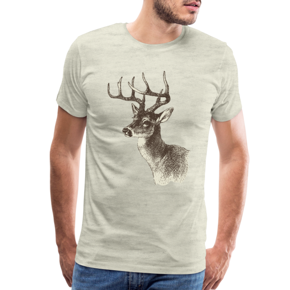Men's Deer Shirt - heather oatmeal