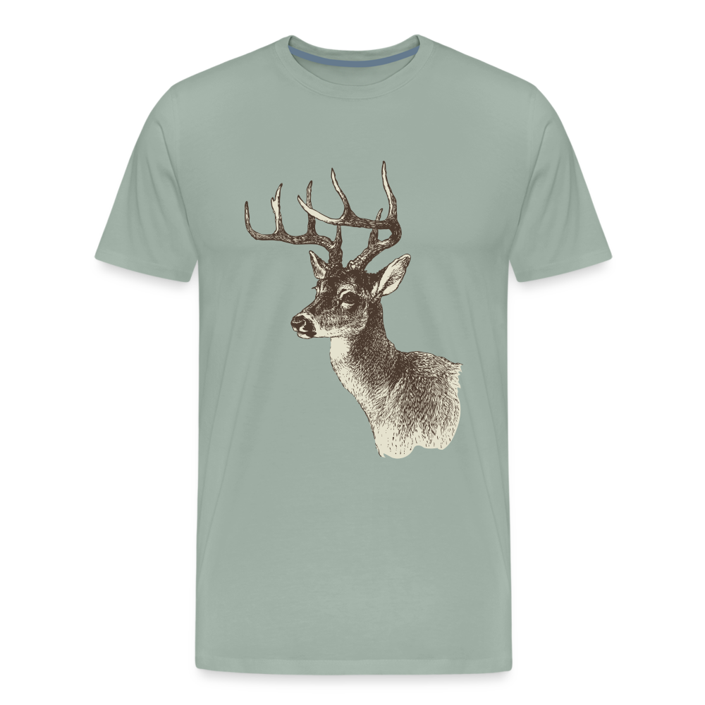 Men's Deer Shirt - steel green