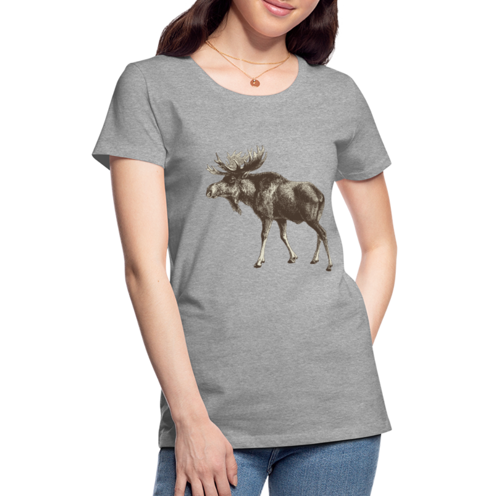 Women's Moose Shirt - heather gray