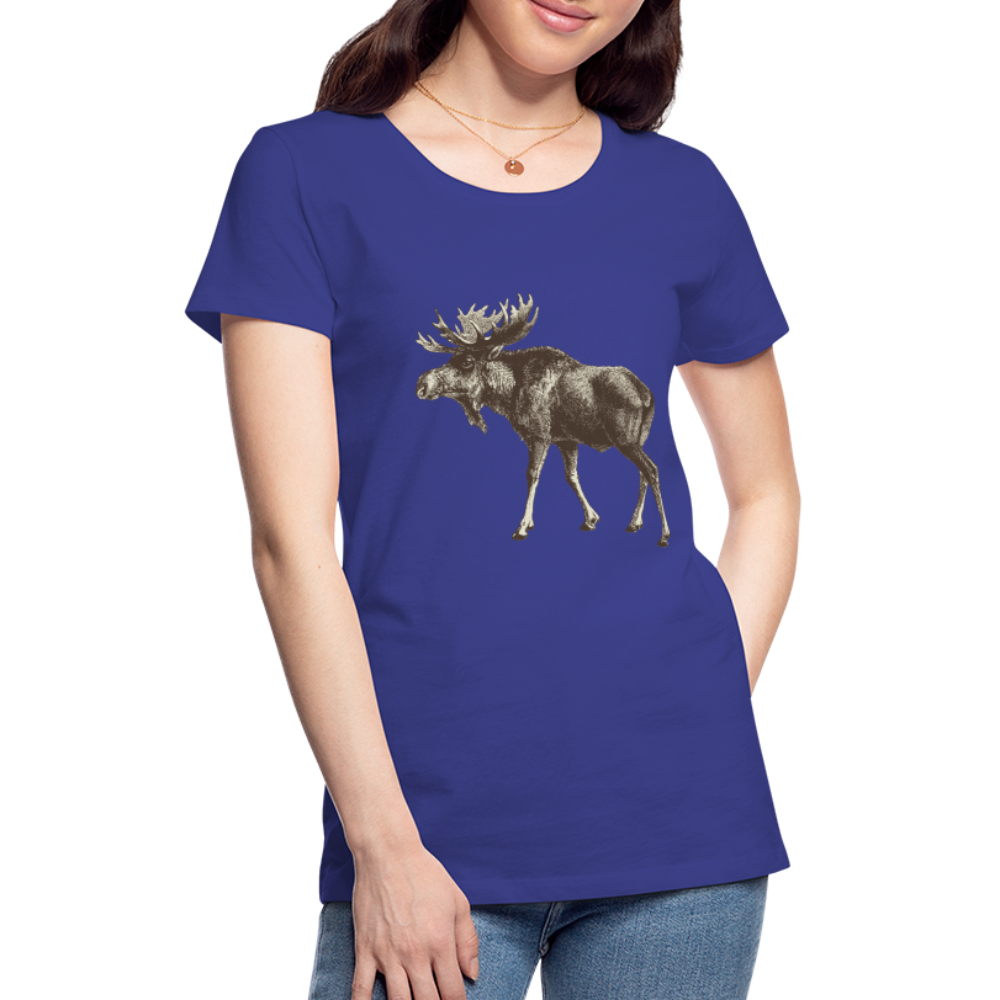 Women's Moose Shirt - royal blue