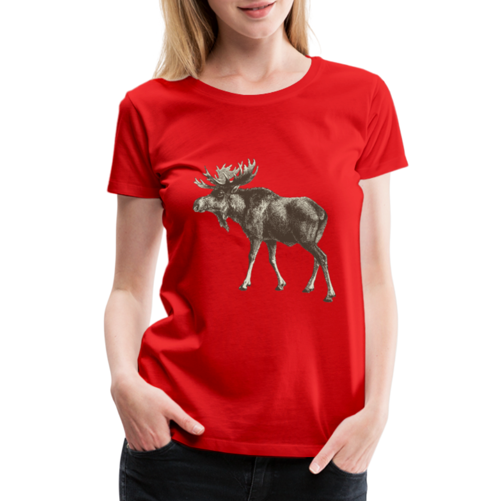 Women's Moose Shirt - red