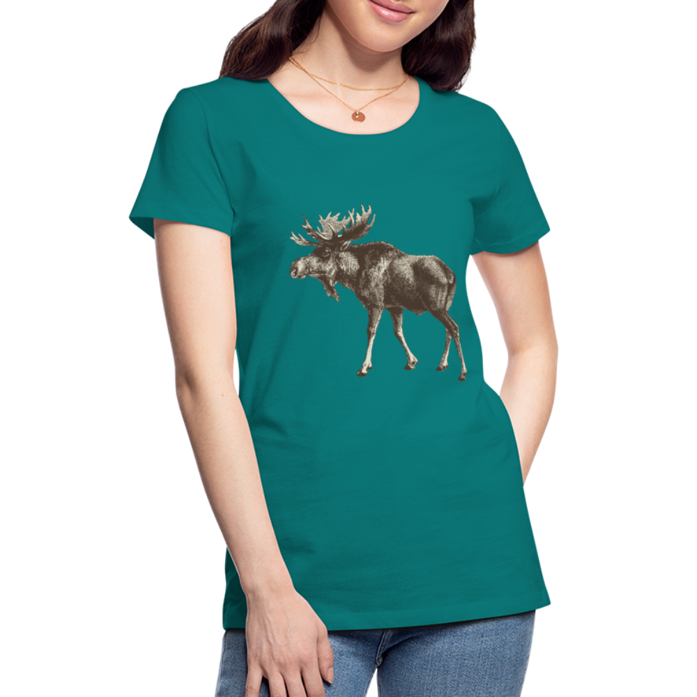 Women's Moose Shirt - teal