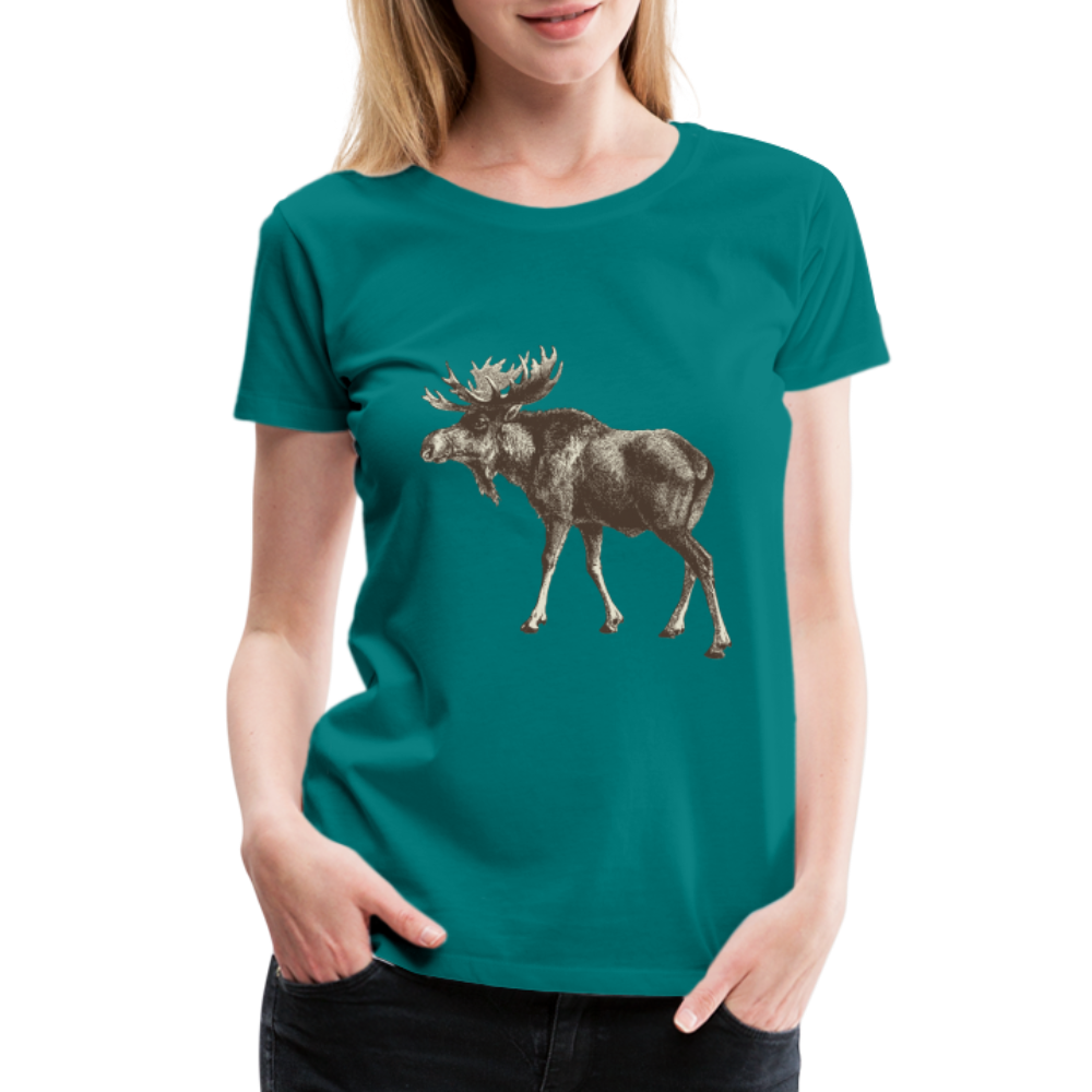 Women's Moose Shirt - teal