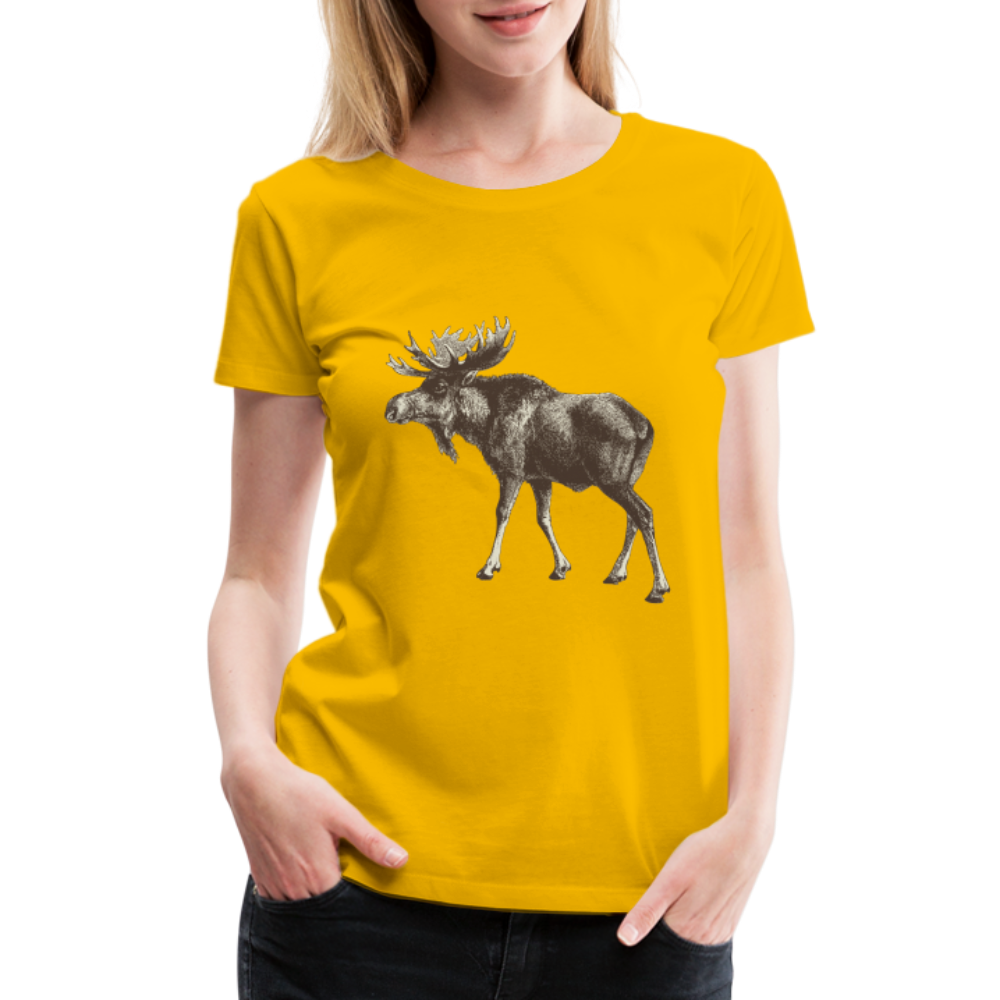 Women's Moose Shirt - sun yellow
