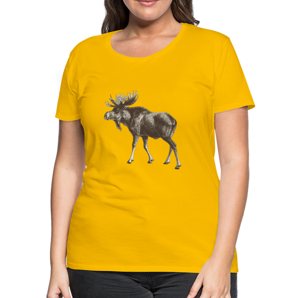 Women's Moose Shirt - sun yellow