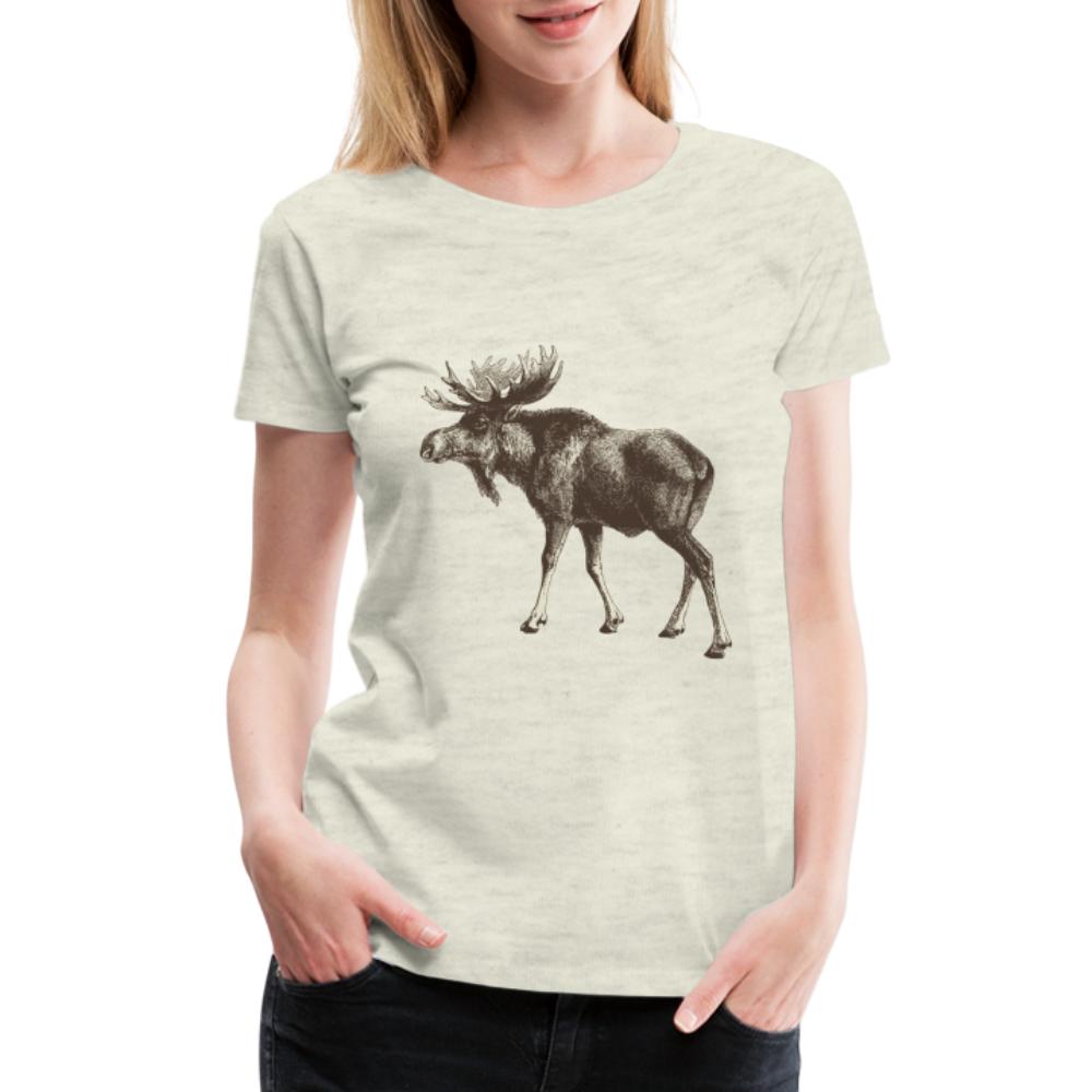 Women's Moose Shirt - heather oatmeal