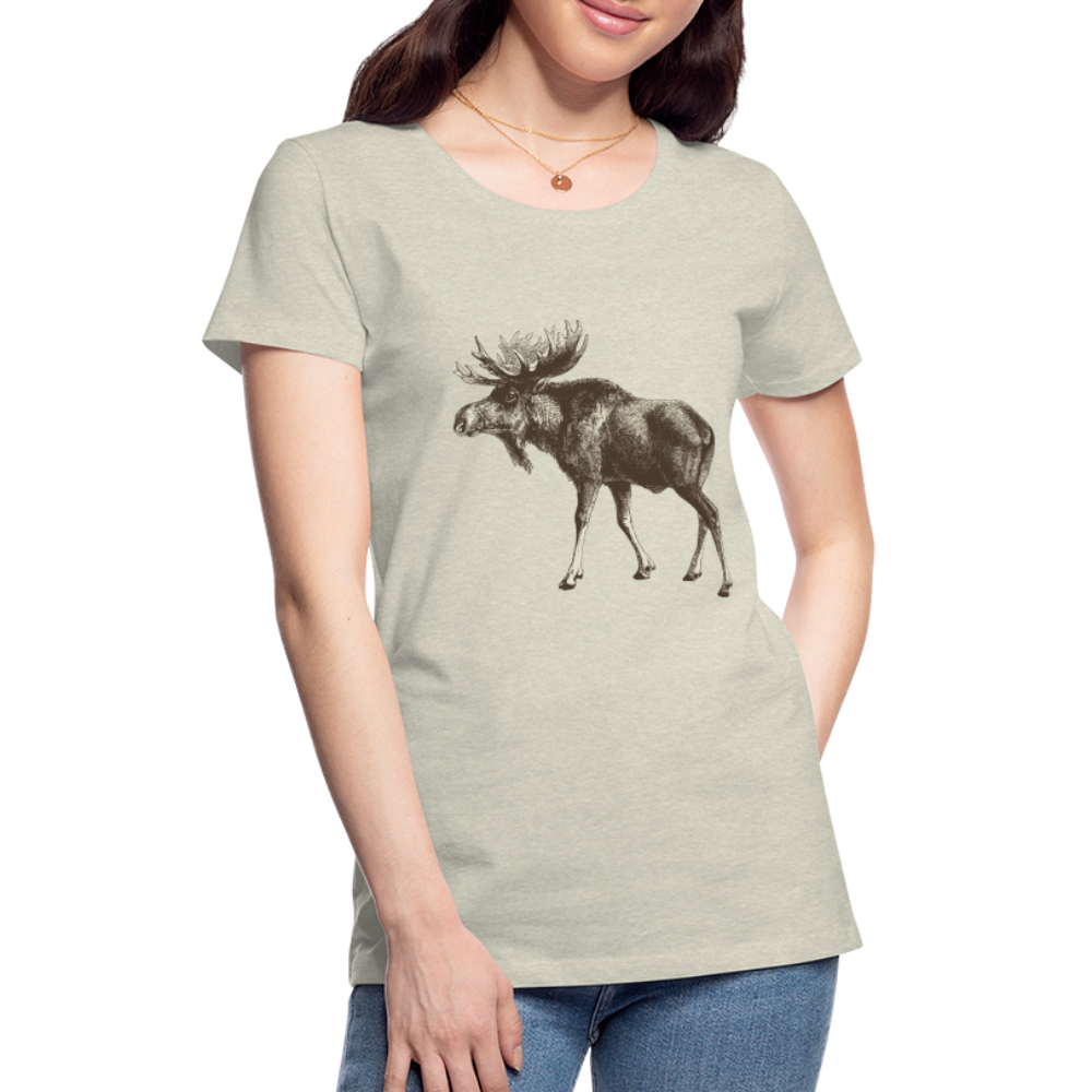 Women's Moose Shirt - heather oatmeal