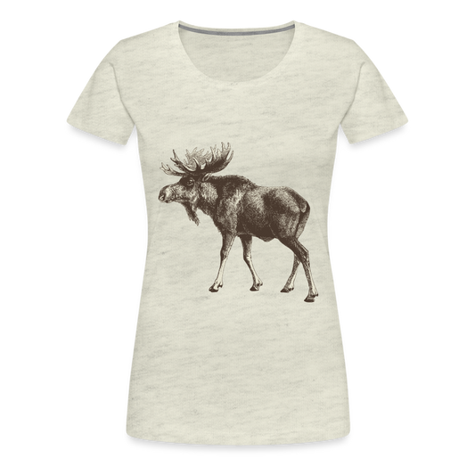 Women's Moose Shirt - heather oatmeal