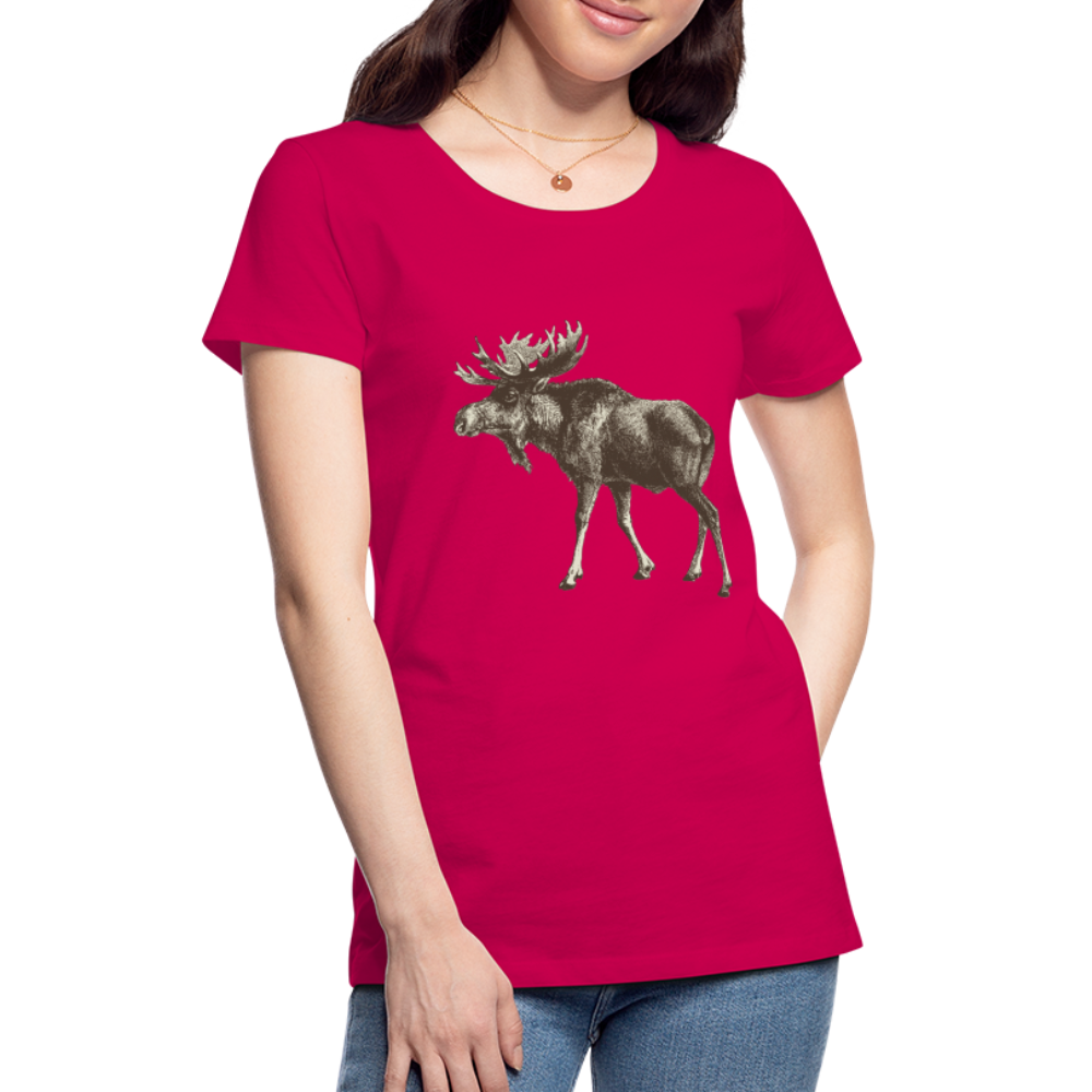 Women's Moose Shirt - dark pink