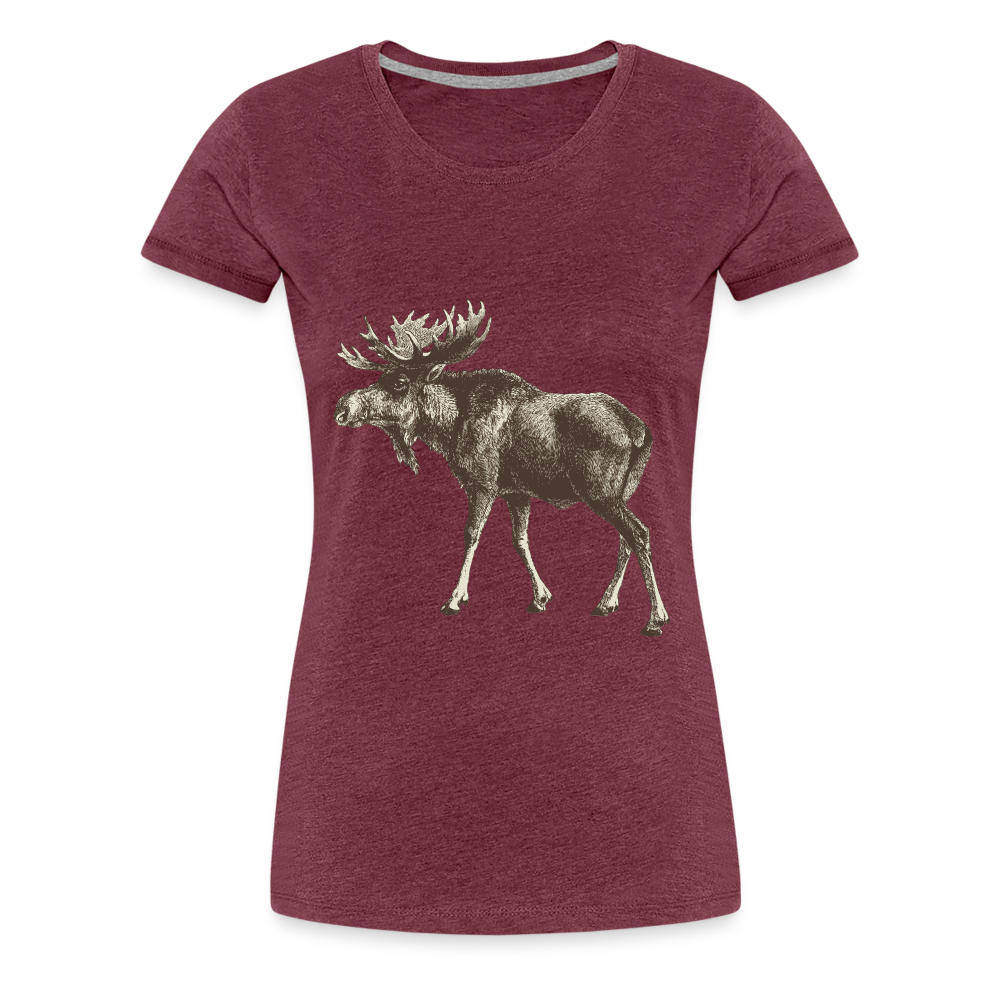 Women's Moose Shirt - heather burgundy