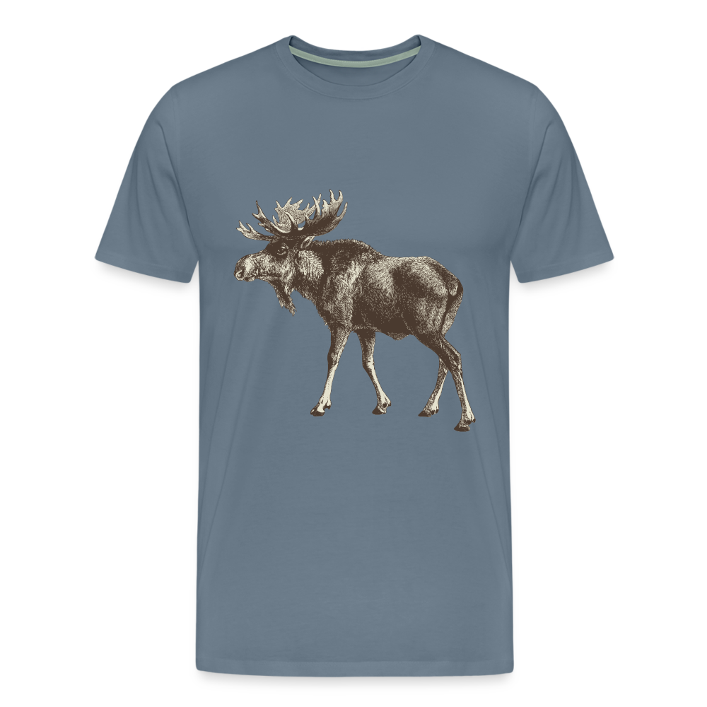 Men's Moose Shirt - steel blue