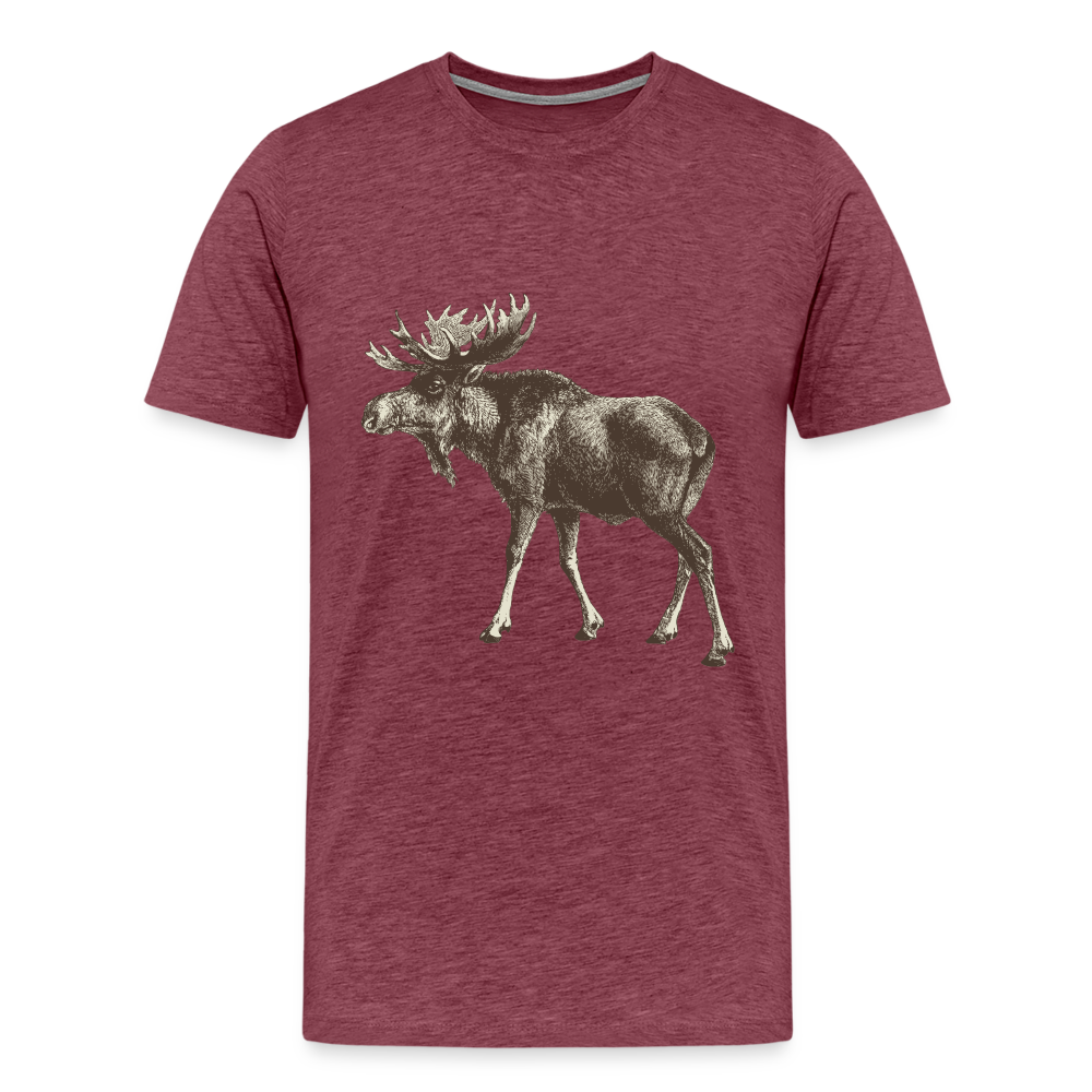 Men's Moose Shirt - heather burgundy