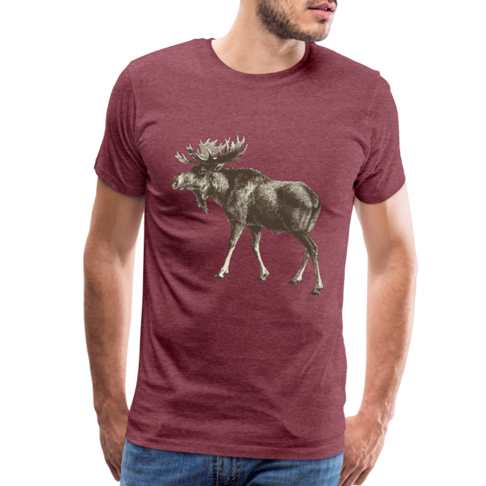 Men's Moose Shirt - heather burgundy