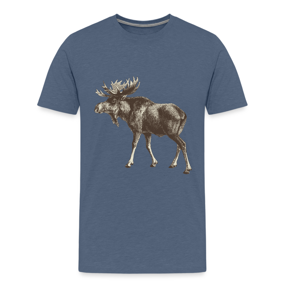 Men's Moose Shirt - heather blue