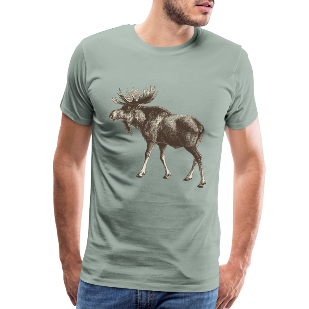 Men's Moose Shirt - steel green
