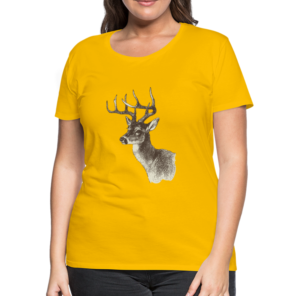 Women's Deer Shirt - sun yellow