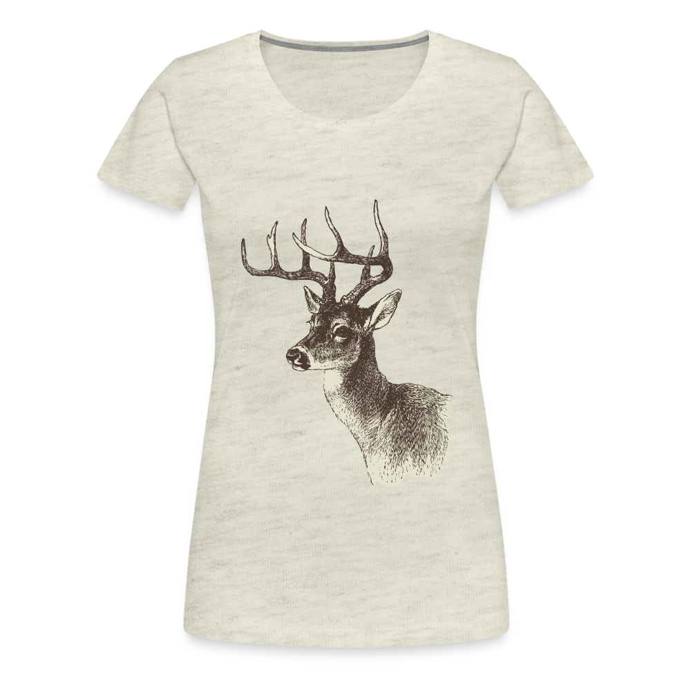 Women's Deer Shirt - heather oatmeal