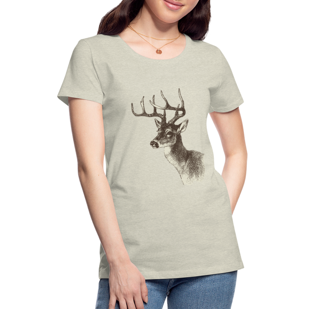 Women's Deer Shirt - heather oatmeal