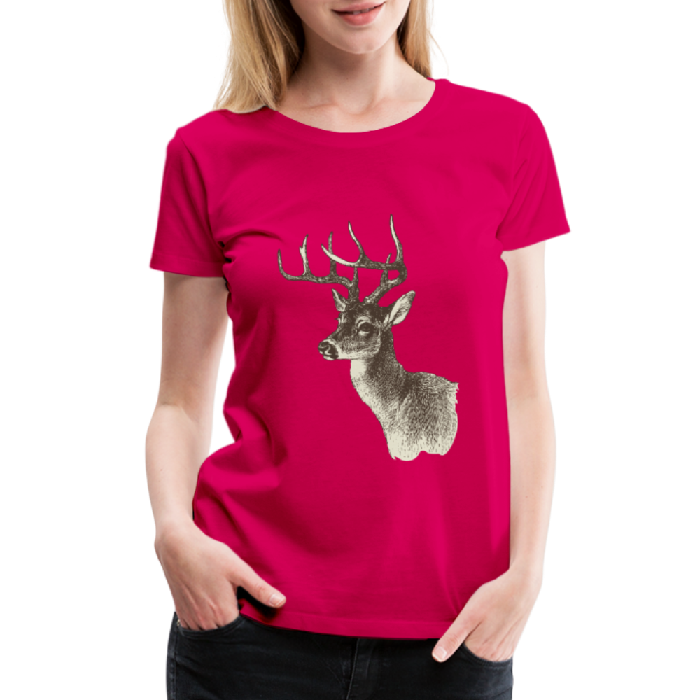 Women's Deer Shirt - dark pink
