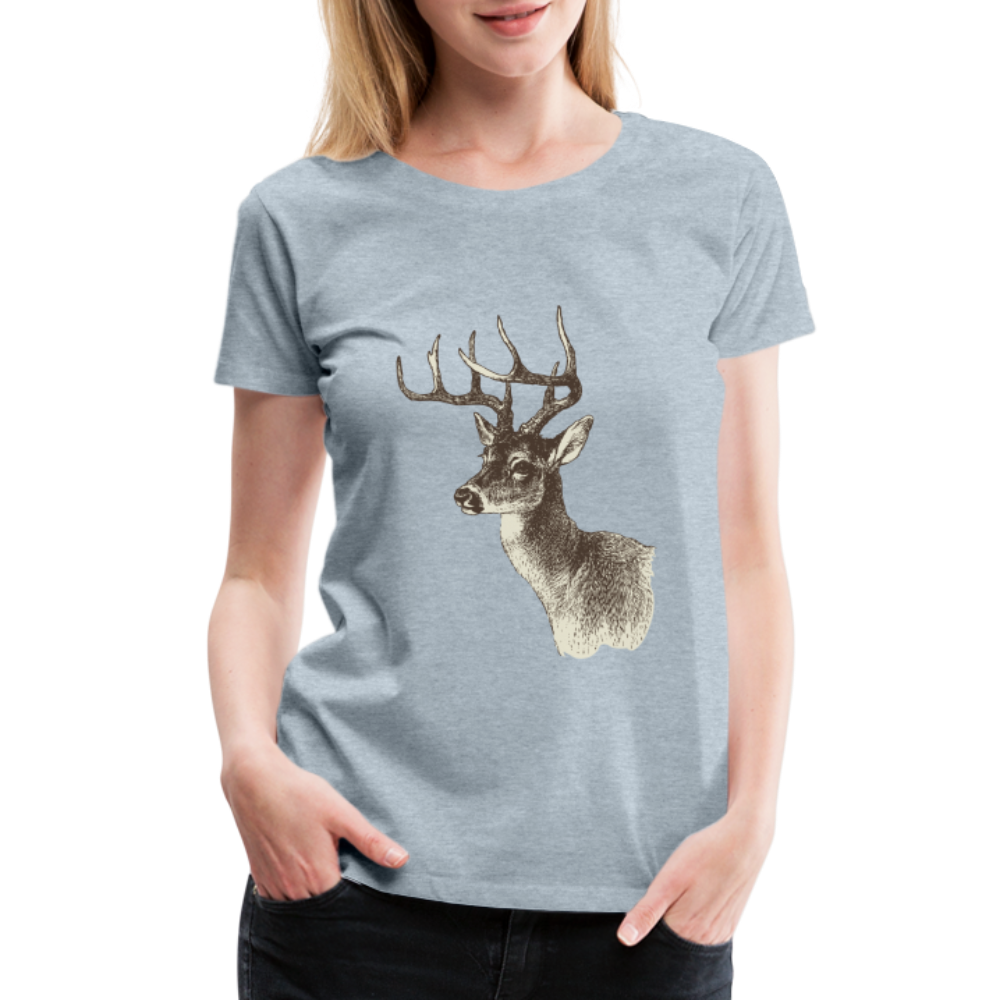 Women's Deer Shirt - heather ice blue