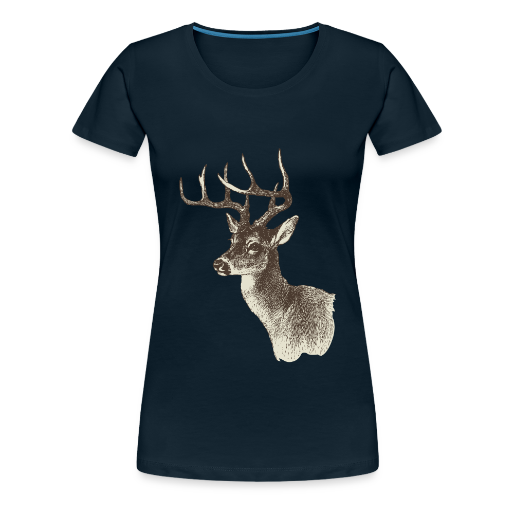 Women's Deer Shirt - deep navy