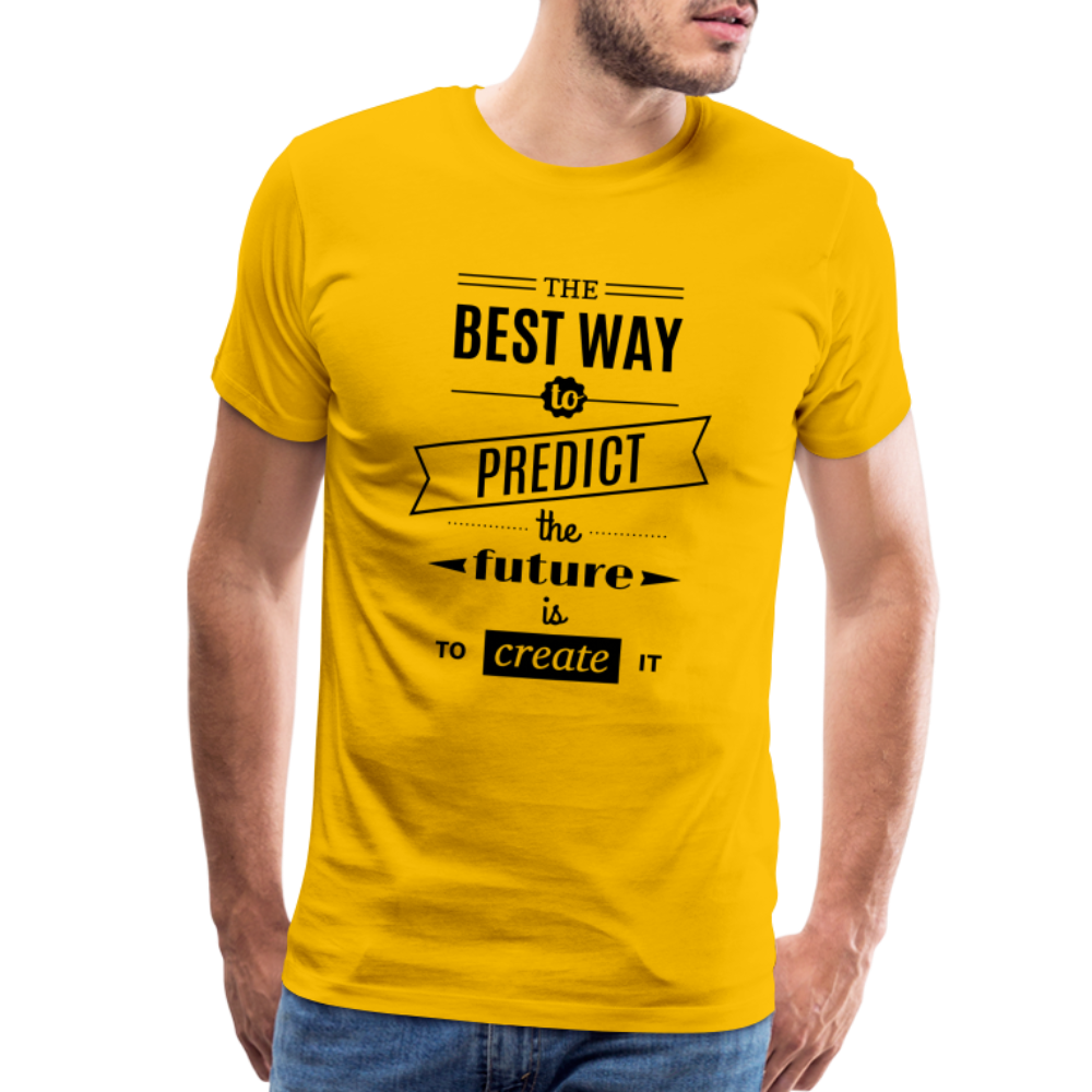 Men's Shirt The Best Way to Predict the Future - sun yellow
