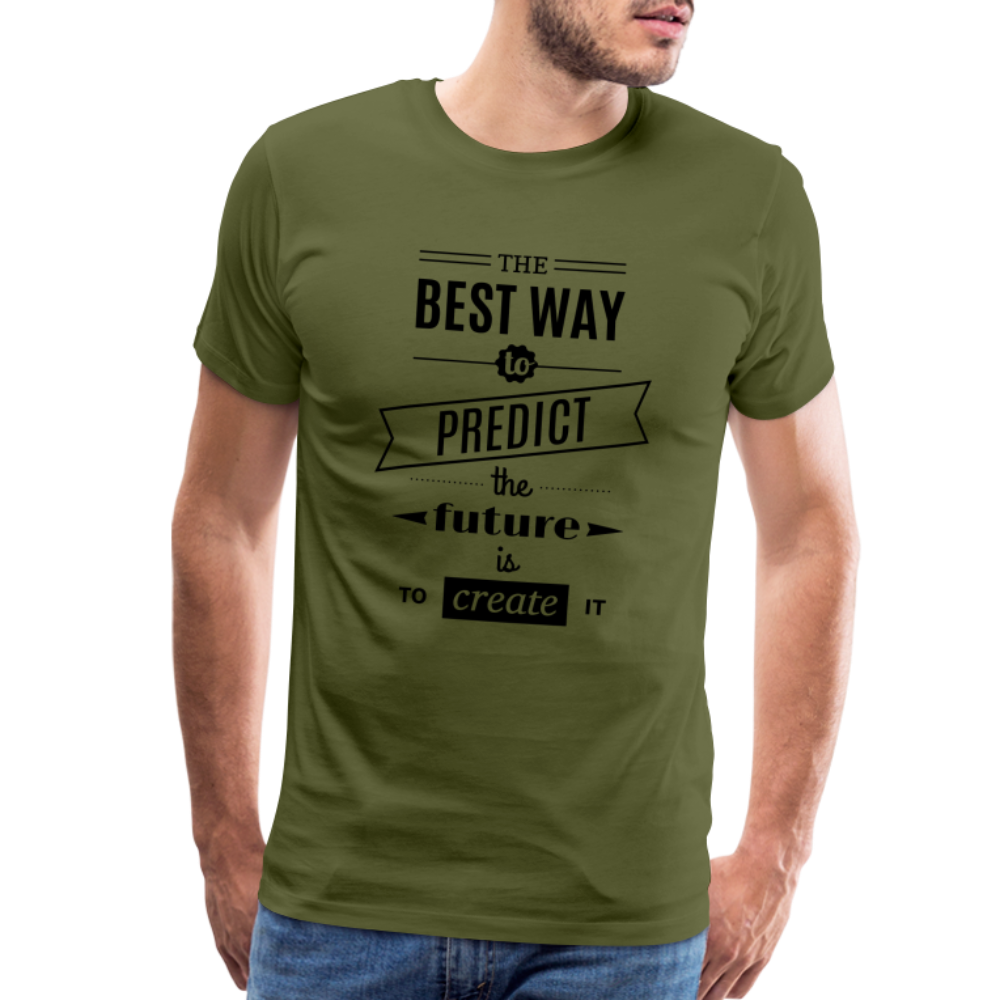 Men's Shirt The Best Way to Predict the Future - olive green