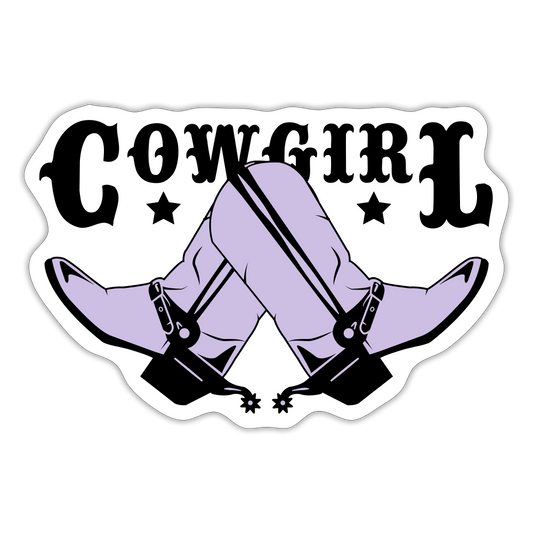 Sticker, Cowgirl - white matte