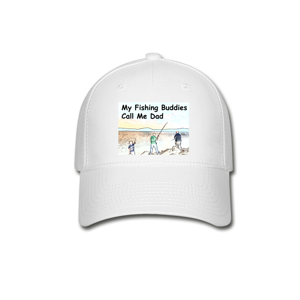 Hat, My Fishing Buddies Call Me Dad - white