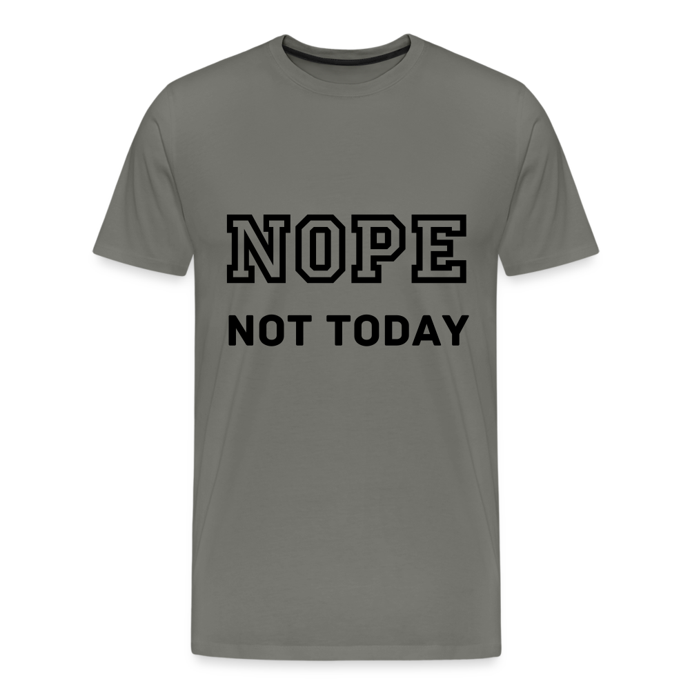 Men's Shirt, Nope Not Today - asphalt gray