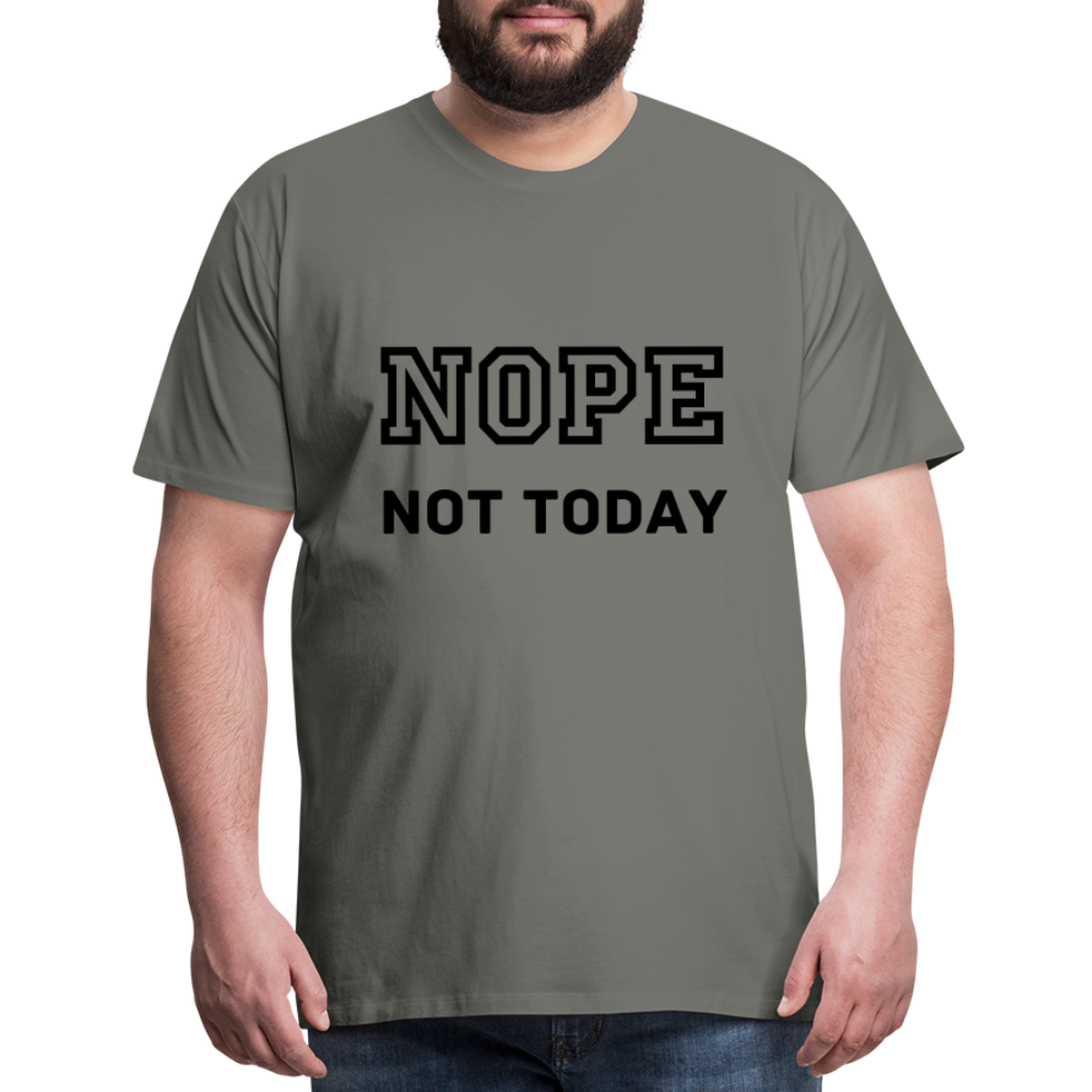 Men's Shirt, Nope Not Today - asphalt gray