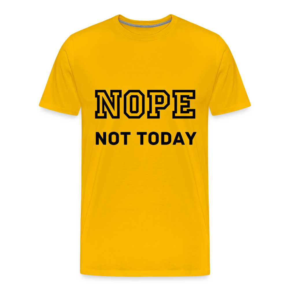 Men's Shirt, Nope Not Today - sun yellow