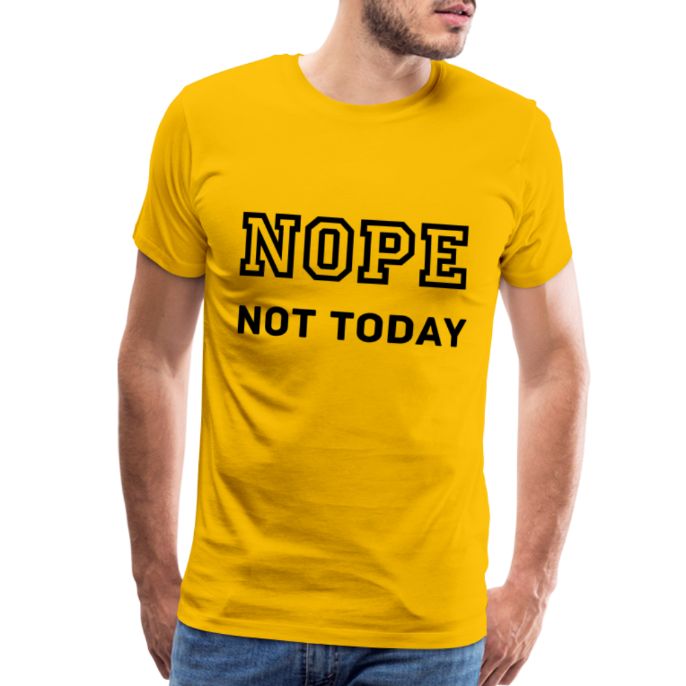 Men's Shirt, Nope Not Today - sun yellow