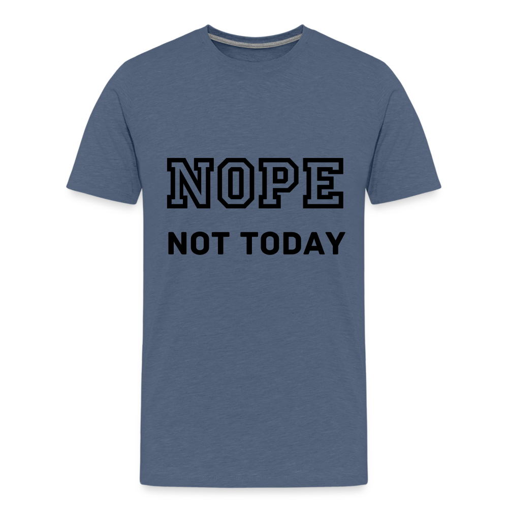 Men's Shirt, Nope Not Today - heather blue