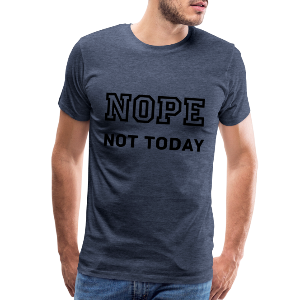 Men's Shirt, Nope Not Today - heather blue